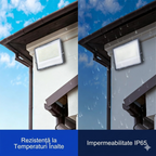 Proiector LED, Rezistent La Apa IP66, Lumina Rece, 220V, 100W, Gri