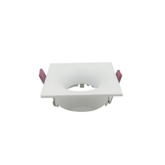 Rama Simpla, H201-SQ, Pentru Spot Incastrat GU10, Patrata, Alb