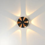 Aplica Exterior RFAN, Model L611, Material Aluminiu, IP65, Lumina Neutra, 6W, Negru/Auriu