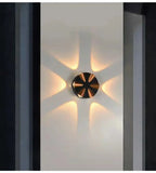 Aplica Exterior RFAN, Model L611, Material Aluminiu, IP65, Lumina Neutra, 6W, Negru/Auriu