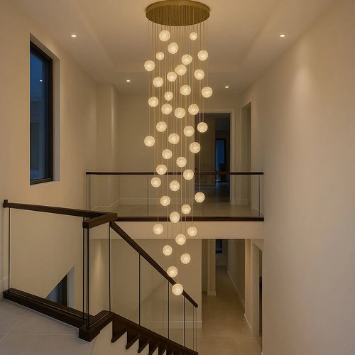 Candelabru LED RFAN, Model H98022-60, Textura Cristal, Metal, 60 X G9, Auriu