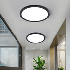 Plafoniera LED RFAN, Cu Telecomanda, Model R9186/500, Rotunda, Slim, 36W, 3 Tipuri De Lumina, Negru