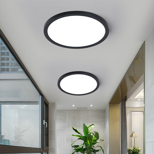Plafoniera LED RFAN, Cu Telecomanda, Model R9186/400, Rotunda, Slim, 29W, 3 Tipuri De Lumina, Negru