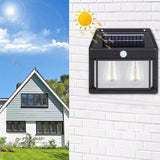 Aplica Exterior RFAN, Cu Panou Solar Si Senzor Miscare, Model 686034, IP65, Lumina Calda, Negru