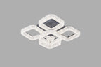 Lustra LED RFAN, Model K3535/4+1ACH, Cu Telecomanda, 3 Tipuri De Lumina, Intensitate Reglabila, 80W, Argintiu