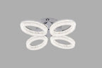 Lustra LED RFAN, Model K3538/4CH, Cu Telecomanda, 3 Tipuri De Lumina, Intensitate Reglabila, 80W, Argintiu