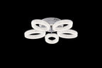 Lustra LED RFAN, Model K3538/5CH, Cu Telecomanda, 3 Tipuri De Lumina, Intensitate Reglabila, 120W, Argintiu