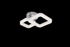 Lustra LED RFAN, Model K3535/1+1CH, Cu Telecomanda, 3 Tipuri De Lumina, Intensitate Reglabila, 80W, Argintiu