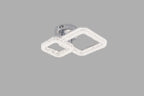 Lustra LED RFAN, Model K3535/1+1CH, Cu Telecomanda, 3 Tipuri De Lumina, Intensitate Reglabila, 80W, Argintiu