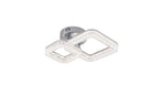 Lustra LED RFAN, Model K3535/1+1CH, Cu Telecomanda, 3 Tipuri De Lumina, Intensitate Reglabila, 80W, Argintiu