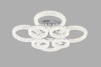 Lustra LED RFAN, Model K3536/4+4CH, Cu Telecomanda, 3 Tipuri De Lumina, Intensitate Reglabila, 240W, Argintiu
