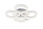 Lustra LED RFAN, Model K3536/4+4CH, Cu Telecomanda, 3 Tipuri De Lumina, Intensitate Reglabila, 240W, Argintiu