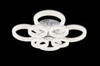 Lustra LED RFAN, Model K3536/4+4CH, Cu Telecomanda, 3 Tipuri De Lumina, Intensitate Reglabila, 240W, Argintiu