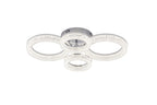 Lustra LED RFAN, Model K3536/2+2CH, Cu Telecomanda, 3 Tipuri De Lumina, Intensitate Reglabila, 120W, Argintiu