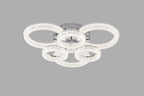 Lustra LED RFAN, Model K3536/3+3CH, Cu Telecomanda, 3 Tipuri De Lumina, Intensitate Reglabila, 200W, Argintiu