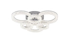 Lustra LED RFAN, Model K3536/3+3CH, Cu Telecomanda, 3 Tipuri De Lumina, Intensitate Reglabila, 200W, Argintiu