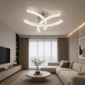Lustra LED RFAN, Model K2550/3, cu Telecomanda, 3 Tipuri de Lumina, Intensitate Reglabila, 80W, Argintiu