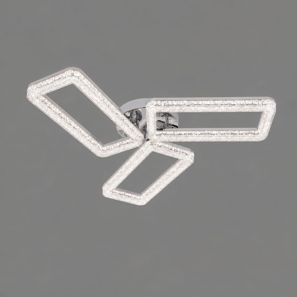Lustra LED RFAN, Model K2551/3A, cu Telecomanda, 3 Tipuri de Lumina, Intensitate Reglabila, 120W, Argintiu