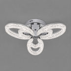 Lustra LED RFAN, Model K2557/3, cu Telecomanda, 3 Tipuri de Lumina, Intensitate Reglabila, 80W, Argintiu