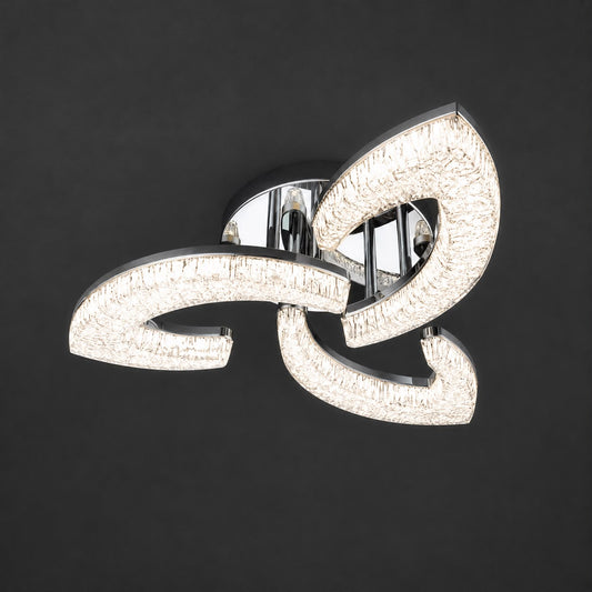 Lustra LED RFAN, Model K2558/3, cu Telecomanda, 3 Tipuri de Lumina, Intensitate Reglabila, 80W, Argintiu