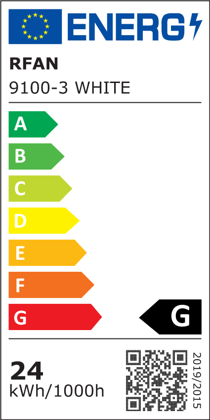 Aplica LED RFAN, Model 9100-3, 3 Tipuri De Lumina, 24W, Alb