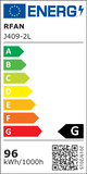 Lustra LED RFAN, Model J409/2, Cu Telecomanda, 3 Tipuri De Lumina, Intensitate Reglabila, 96W, Auriu