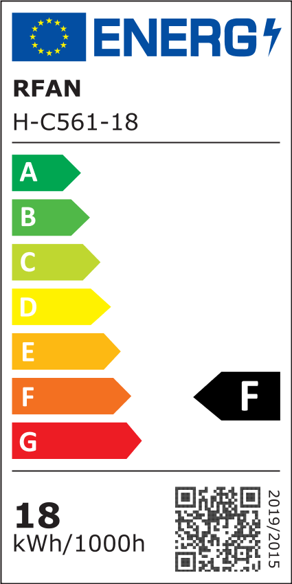 Spot COB LED RFAN, instalare ascunsa, Lumina Calda, 3000K, 18W, Negru