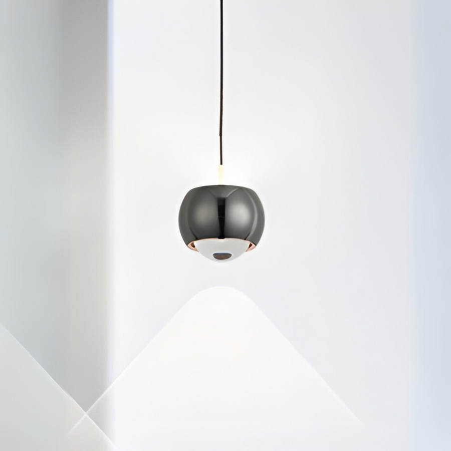 Pendul LED RFAN, Model D20900, Lumina Neutra, Inaltime Reglabila, 7W, Negru Lucios