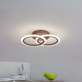 Lustra LED RFAN, Model B66-2 CF, cu Telecomanda, 3 Tipuri de Lumina, Intensitate Reglabila, 48W, Maro