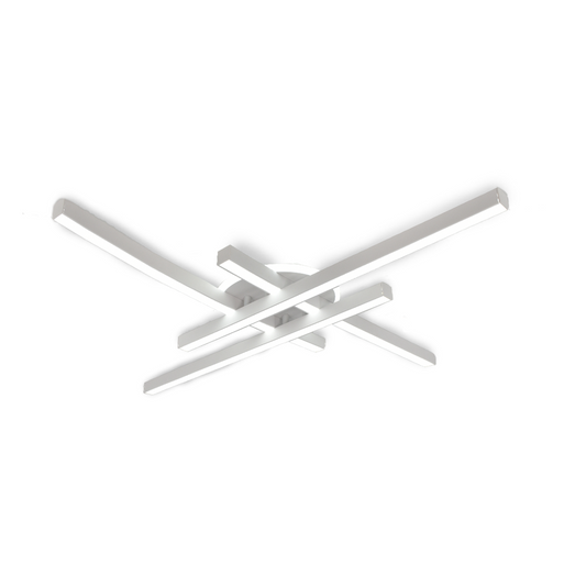 Lustra LED RFAN, Model JX60034-4A+1, Cu Telecomanda, 3 Tipuri De Lumina, Intensitate Reglabila, 80W, Alb