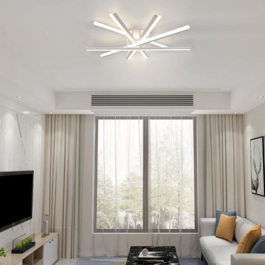 Lustra LED RFAN, Model JX630116-5, cu Telecomanda, 3 Tipuri de Lumina, Intensitate Reglabila, 95W, Alb