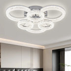 Lustra LED RFAN, Model K3536/3+3CH, Cu Telecomanda, 3 Tipuri De Lumina, Intensitate Reglabila, 200W, Argintiu
