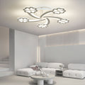 Lustra LED RFAN Model M400-5RGB cu design alb și control prin telecomandă