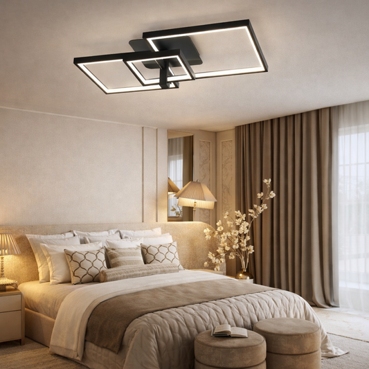 Lustra LED RFAN, Model JX60018-3, Cu Telecomanda