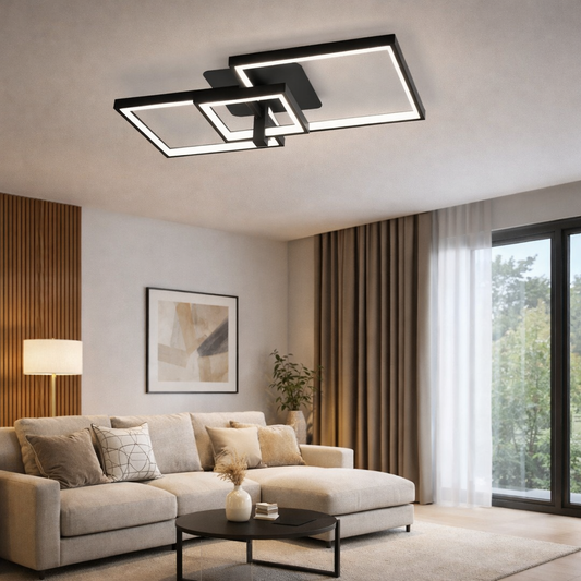 Lustra LED RFAN, Model JX60018-3, Cu Telecomanda, 3 Tipuri De Lumina