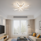 Lustra LED RFAN, Model JX630116-5, cu Telecomanda, 3 Tipuri de Lumina, Intensitate Reglabila, 95W, Alb