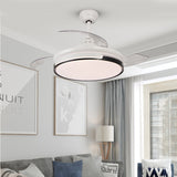 Lustra cu ventilator, ESC-410YY WH+BK, design modern, Alb