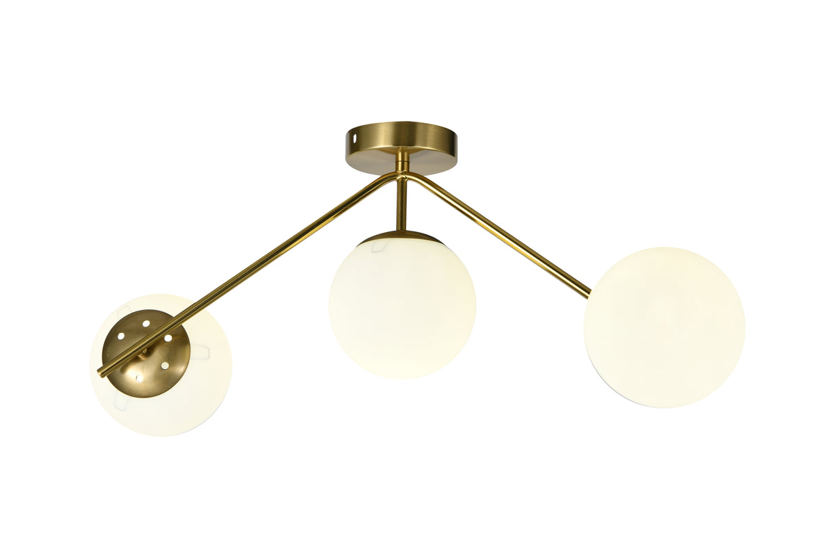 Lustra RFAN, Model N36377-3, Cu Abajururi, 3 X E27, Auriu