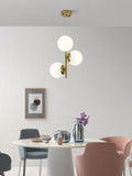 Pendul RFAN, Model N6803-3, Cu 3 Abajururi, 3 x E27, Inaltime Reglabila, Auriu