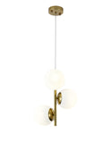 Pendul RFAN, Model N6803-3, Cu 3 Abajururi, 3 x E27, Inaltime Reglabila, Auriu