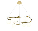 Pendul RFAN, Model N6806-6, Cu 6 Abajururi, 6 x E27, Inaltime Reglabila, Auriu