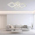 Lustra LED RFAN, Model R9002/2+2, cu Telecomanda, 3 Tipuri de Lumina, Intensitate Reglabila, 160W, Alb