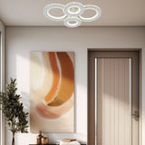 Lustra LED RFAN, Model R9001/2+2, cu Telecomanda, 3 Tipuri de Lumina, Intensitate Reglabila, 136W, Alb