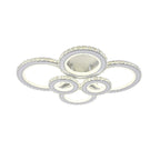 Lustra LED RFAN, Model R9001/4+2, cu Telecomanda, 3 Tipuri de Lumina, Intensitate Reglabila, 240W, Alb