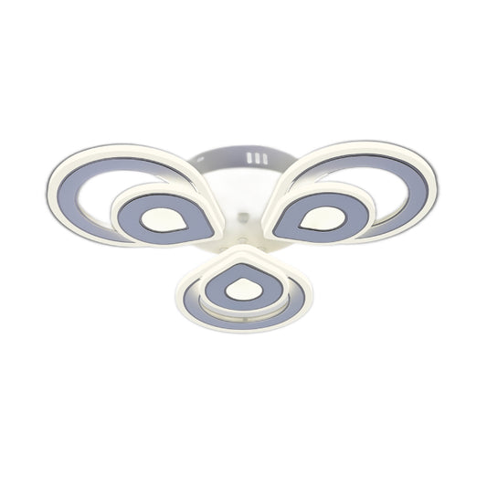 Lustra LED RFAN, Model R9009/3+3, cu Telecomanda, 3 Tipuri de Lumina, Intensitate Reglabila, 120W, Alb