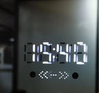 Oglinda LED 80×60 cm Dreptunghiulara, Senzor Miscare Premium, 3 Tipuri de Lumina, Dimabila, Ceas & Temperatura, Dezaburire
