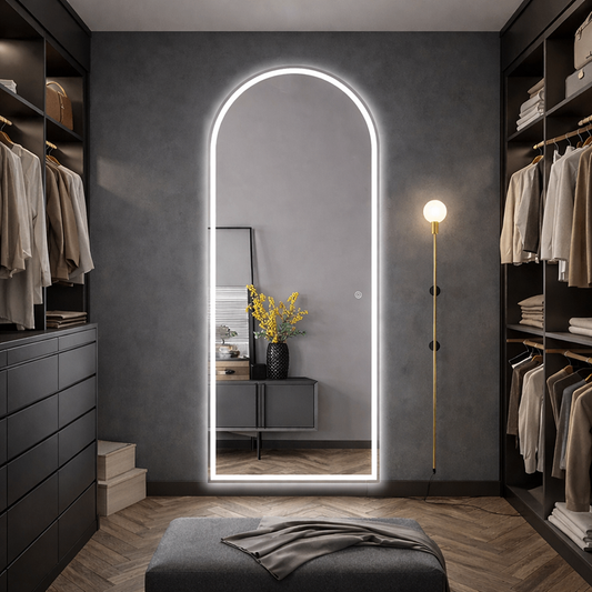 Oglinda LED Hol Premium 70×170 cm, 3 Tipuri de Lumina – Calda, Rece, Neutra