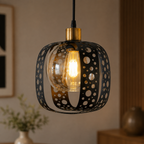 Pendul RFAN, Model 4186-3, Cu Abajur, 3 X E27, Inaltime Reglabila, Negru