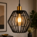 Pendul RFAN, Model 4191-3, Cu Abajur, 3 X E27, Inaltime Reglabila, Negru