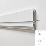 Profil LED Aplicat, Lungime 3m, Aluminiu, Alb